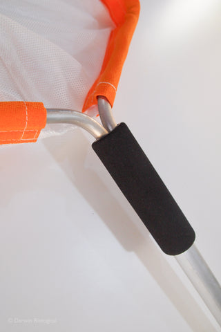 Close up of british pond net handle