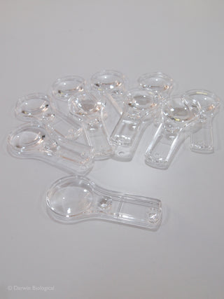 Clear plastic magnifiers