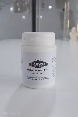 MacConkey Agar with Salt in plastic bottle